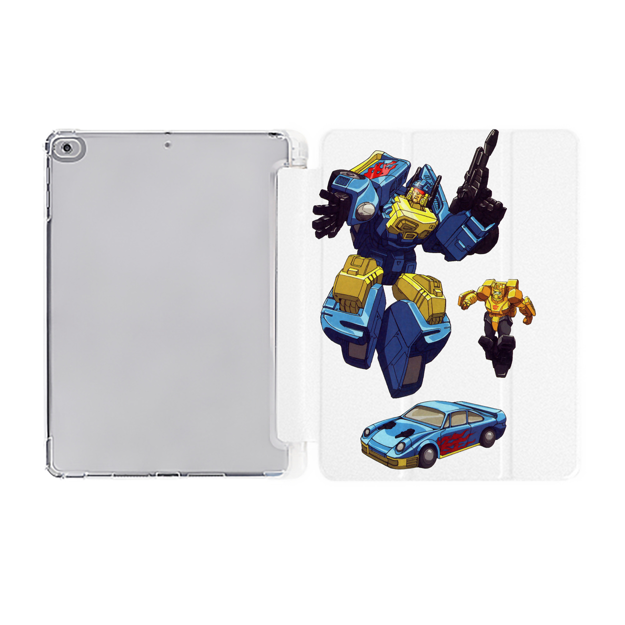 （画像用）  IPad ケース ペン収納付き 三つ折りスタンド PUレザー×シリコン 対応機種9.5/10.5/10.9インチ